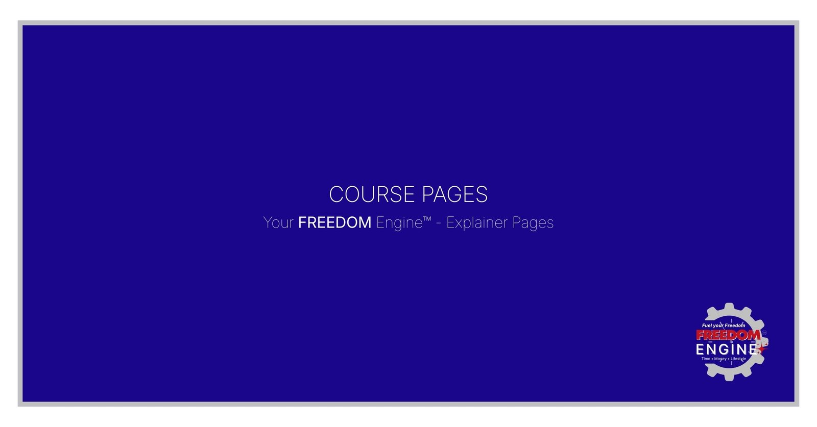 COURSE PAGE - Parent Page Separator for Course Explainer Pages