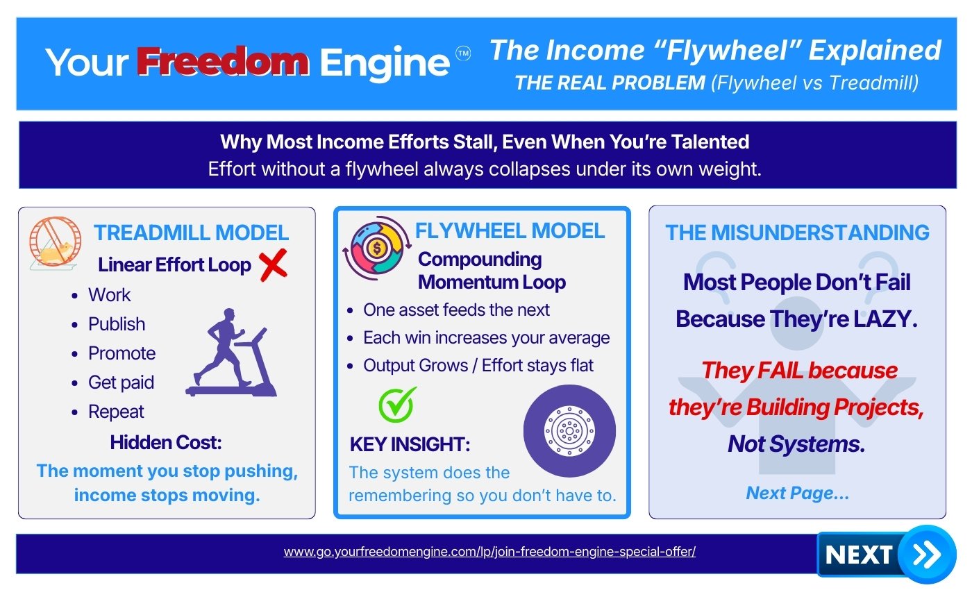 Your Freedom Engine - The Income Flywheel Explained - FREE Resource #3 v.1.0 (Page 1) YFE - FREE RESOURCE #3